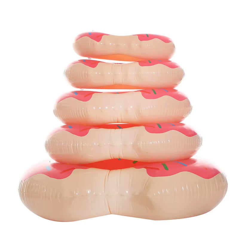 Inflatable Donut Swimming Ring Pool Float Toy Swim Circle Beach Party Water Toy for Adult Kids INS Hot