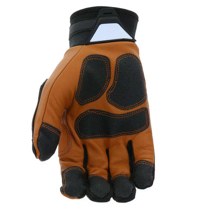 Medium Grain Goatskin Leather Performance Impact Work Glove with Spandex Back