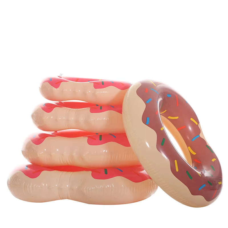 Inflatable Donut Swimming Ring Pool Float Toy Swim Circle Beach Party Water Toy for Adult Kids INS Hot