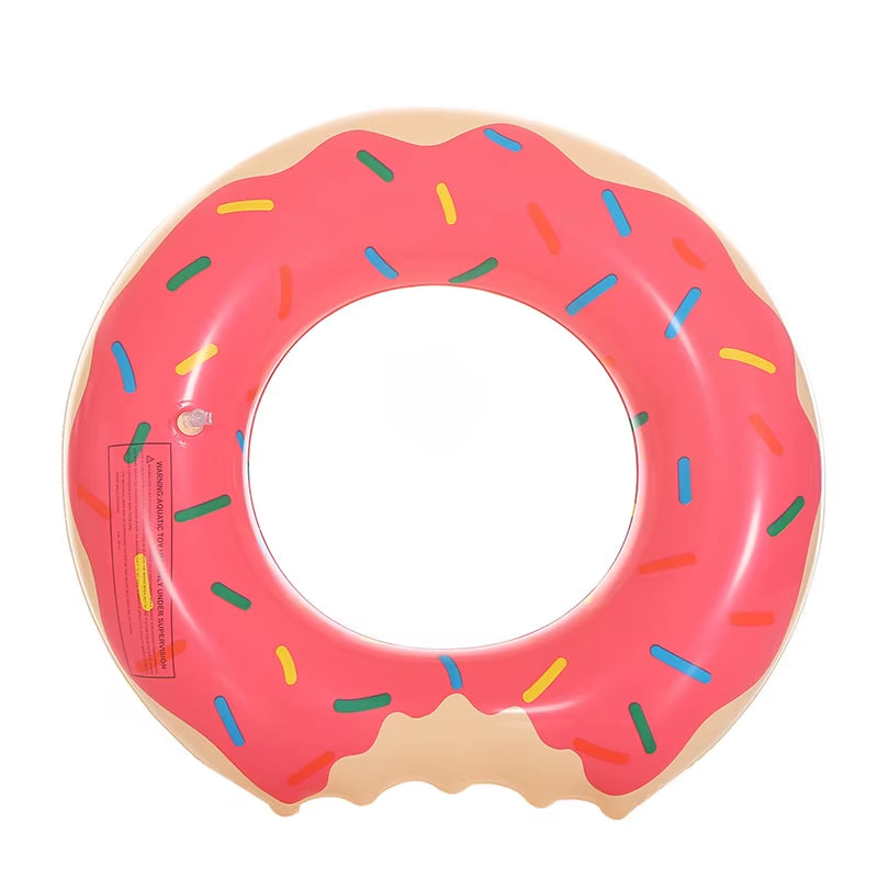 Inflatable Donut Swimming Ring Pool Float Toy Swim Circle Beach Party Water Toy for Adult Kids INS Hot