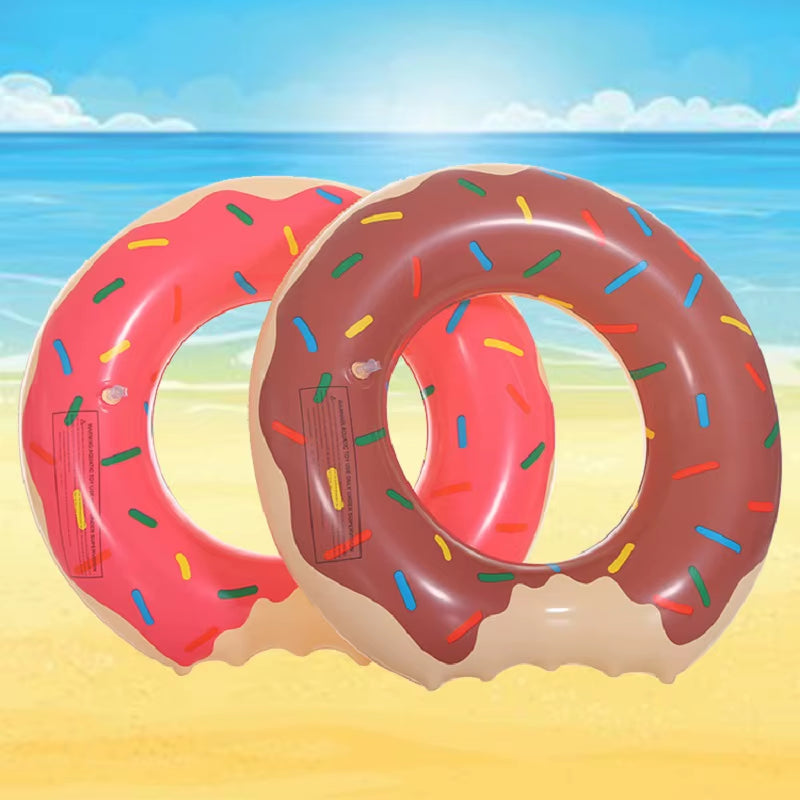 Inflatable Donut Swimming Ring Pool Float Toy Swim Circle Beach Party Water Toy for Adult Kids INS Hot