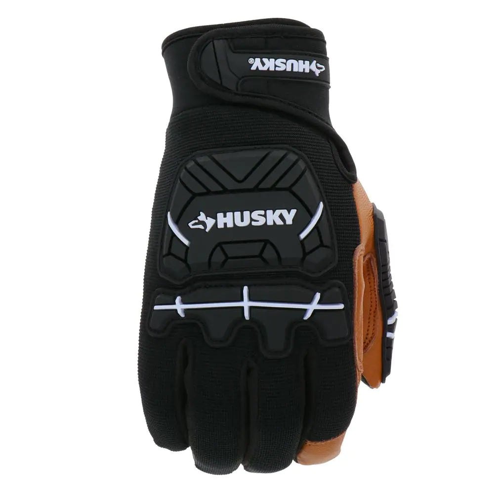 Medium Grain Goatskin Leather Performance Impact Work Glove with Spandex Back