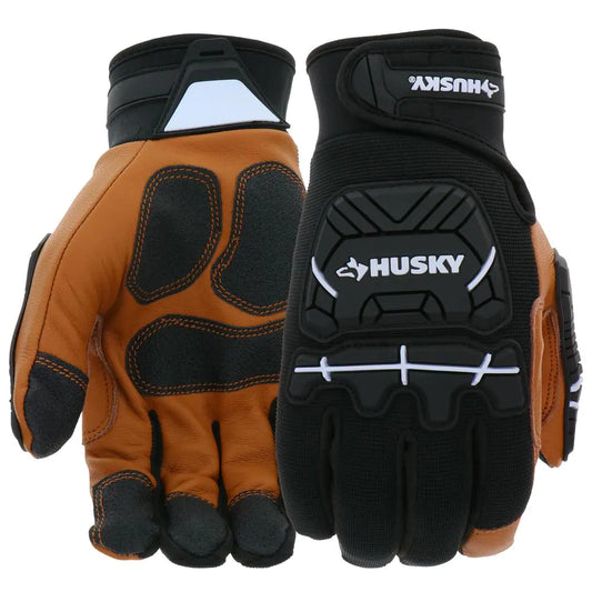 Medium Grain Goatskin Leather Performance Impact Work Glove with Spandex Back